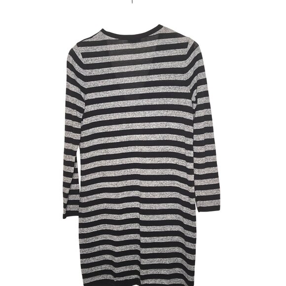 J. Jill Wearever Collection Striped Button-Front Cardigan Sweater XS Black Gray - Picture 3 of 11